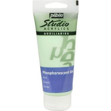 Żel akrylowy Pebeo Studio Acrylics świecący w ciemności/fosforyzujący 100ml, Zielony